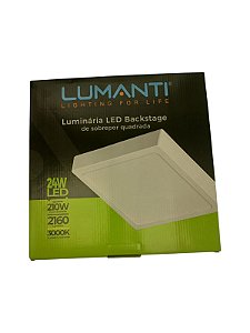 Plafon Sobr Quadrada Backstage Led 24w 3000k