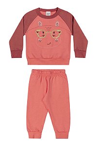 Conjunto Moletom Feminino Feliz Inverno