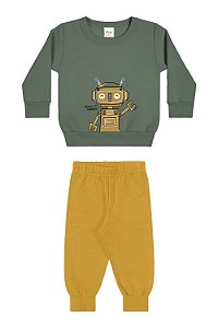 Conjunto Moletom Masculino Robô