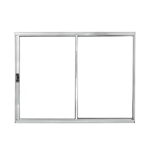Janela Vitro 2 Folhas Sem Grade - Alumínio Brilhante - Linha Modular