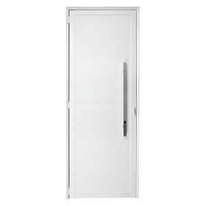 Porta Lambril com Puxador e Fecho Rolete - Vidro Boreal - Alumínio Branco - Linha 25