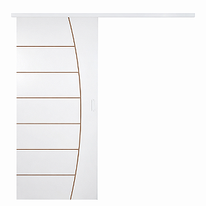 Porta Belíssima Primer de Correr Trilho Sobrepor - Linha Color - Portas em HDF