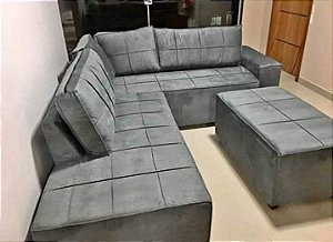 SOFA DE CANTO BOLIVIA COM PUFF