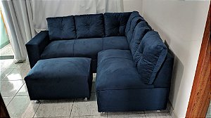 SOFA DE CANTO SANDERO COM PUFF