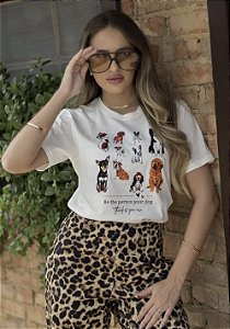 T-shirt Off White Cachorros