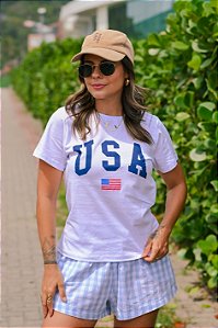 T-shirt Branca USA