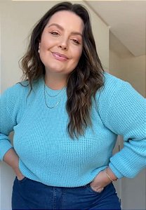 Tricot Plus Size Azul