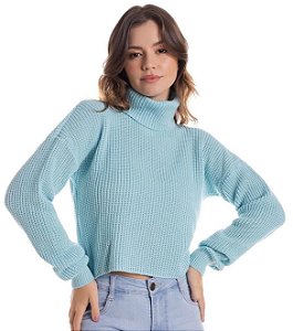 Cropped Tricot Azul