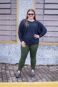 Blusa Ampla Fio Pluma Lisa