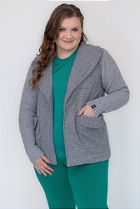 Casaco Frente em Alfaiataria Estilo Blazer