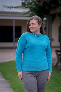 Blusa Fio Pluma com Desenhos em Aran