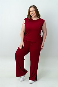 Conjunto Regata + Blusa em Tecido Vicenza