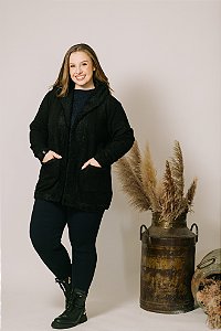 Casaco Detalhes em Pelo Acolher