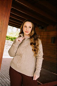 Blusa Gola com Zíper Superfície