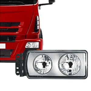 FAROL PARA IVECO STRALIS 2006 A 2009 ESQUERDO H7 FUNDO CINZA