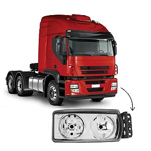 FAROL PARA IVECO STRALIS 2010+ L DIREITO H7 H7 FUNDO CROMADO