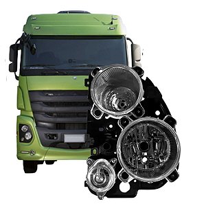 FAROL PARA MERCEDES ACTROS 2016 DIR H7 SEM MOLDURA EXTERNA