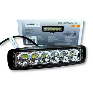 MINI BARRA LED FAROL AUXILIAR LED 18W VALUEFIT RALLY BIVOLT