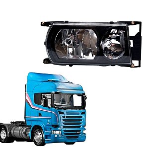 FAROL PARA SCANIA SÉRIE 5 09-2019 H7 H1 DIR MÁSCARA NEGRA
