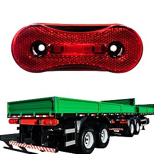 LANTERNA PARA CARRETA FACCHINI LATERAL 24V ASPOCK VERMELHA