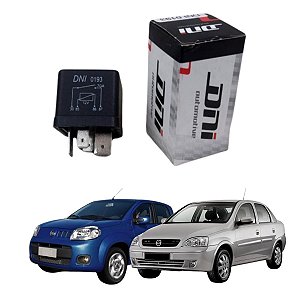 RELE AUXILIAR 12V FIAT / GM 4 TERMINAIS SEM SUPORTE DNI 0193