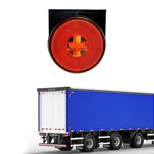 LANTERNA LATERAL PARA CARRETA RANDON BIVOLT C/ SUPORTE AMBAR