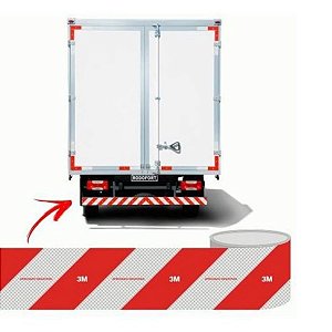 FAIXA REFLETIVA PARACHOQUE 3M 2,40M P/ CAMINHÃO E CARRETA