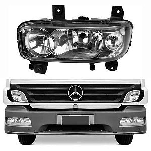 FAROL PARA MERCEDES ATEGO APOS 2012 LADO DIREITO H7 C/ AUX