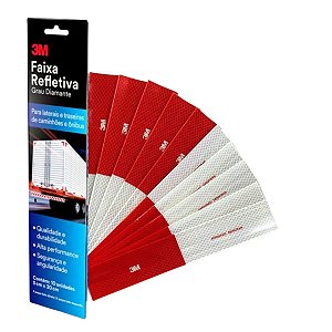 KIT 10 FAIXAS REFLETIVAS LADO DIREITO/ESQ BLISTER UNIVERSAL
