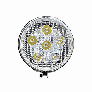 FAROL AUXILIAR REDONDO 6 LEDS BIVOLT 90 MM EDN