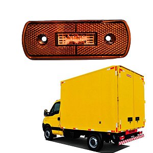 LANTERNA LATERAL LED ASPOCK BIVOLT P/ CARRETA FACCHINI AMBAR