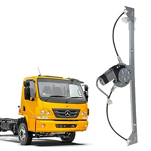 MAQUINA DE VIDRO COM MOTOR MERCEDES ACCELO 715 915 12V ESQ