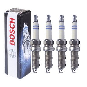 JOGO VELA DE IGNICAO BOSCH KIT 4 UN PARA CLIO LOGAN SANDERO