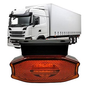 LANTERNA LATERAL EXCLUSIVE LED AMARELA BIVOLT SUPORTE VIGIA