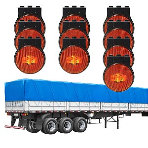 KIT 10 UN LANTERNA LATERAL PARA RANDON BIVOLT C/ SUP AM EDN