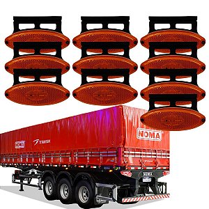 KIT 10 LANTERNAS LATERAIS RANDON GUERRA NOMA BIVOLT CARRETA