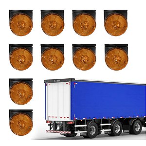 KIT 10 UN LANTERNA LATERAL AM C/SUPORTE PARA RANDON SINALSUL