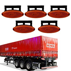 KIT 5 UN LANTERNA LATERAL RANDON GUERRA NOMA BIVOLT CARRETA