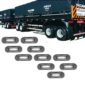 KIT 10 SIDELIGHT LANTERNA LATERAL FACCHINI 24V CRISTAL LED