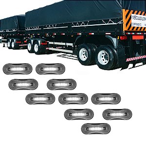 KIT 10 SIDELIGHT LANTERNA LATERAL PARA FACCHINI 24V CRISTAL