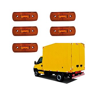 KIT 5 LANTERNA LATERAL LED ASPOCK BIVOLT P/ CARRETA FACCHINI