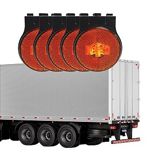 KIT 5 UN LANTERNA DELIMITADORA PARA RANDON C/ SUPORTE BIVOLT