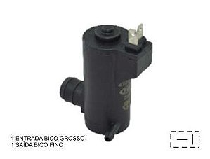 BOMBA AGUA 24V LIMPADOR PARA-BRISA UNIV BICO GROSSO 1 SAIDA