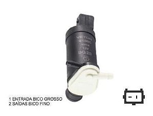 ELETROBOMBA 12V BICO GROSSO 2 SAÍDAS PARA FORD KA FIESTA