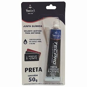 SILICONE ACETICO ALTA TEMPERATURA PRETO ANTIMOFO TECBRIL