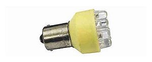 PAR LÂMPADA LED AUTOMOTIVA 24V AMARELA TESLLA 1W BA15S 1POLO