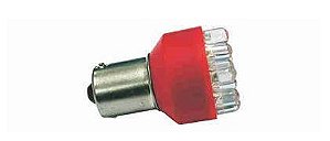 PAR LAMPADA LED AUTOMOTIVA 24V VERMELHA 1W RE FREIO PISCA
