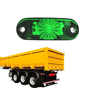 LANTERNA LATERAL DELIMITADORA VERDE PARA IMPLEMENTOS REBOQUE