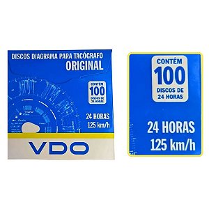 1 CAIXA DISCO TACOGRAFO DIÁRIO 125 KM 24H PARA CAMINHAO VDO