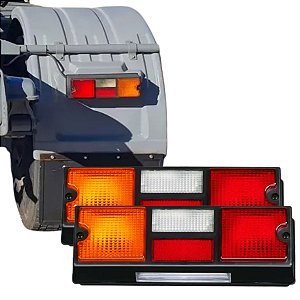 PAR LANTERNA TRASEIRA PARA SCANIA 113/143 COM VIGIA TRICOLOR
